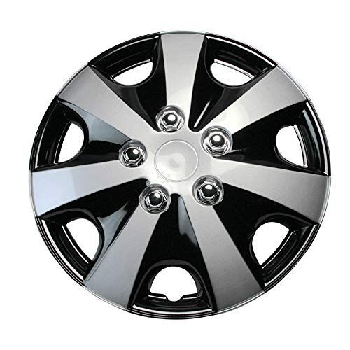 GET-PRO ホイールカバー 14インチ 1台分4枚セット (シルバーu0026ブラック) トヨタ パッソ ホイールキャップ L051DP14-014