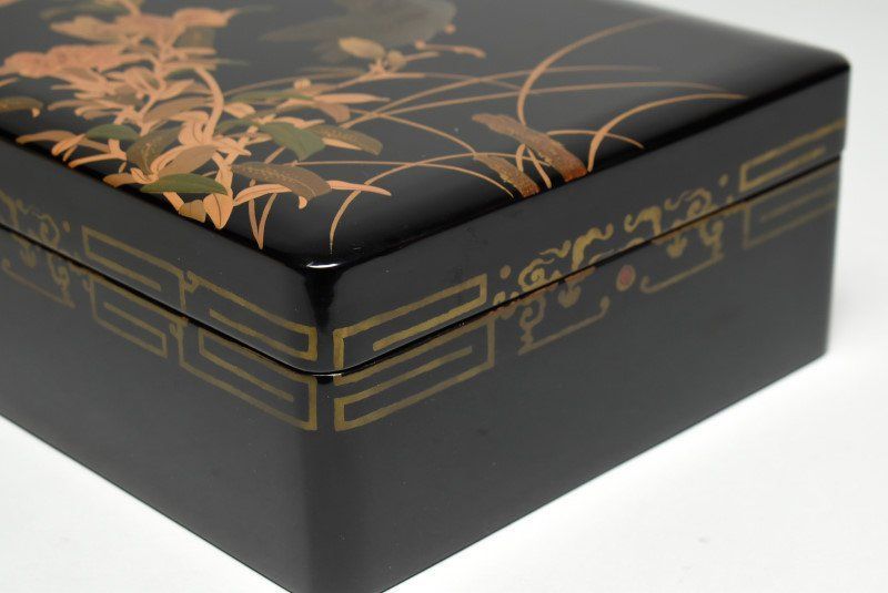 蔵A4278 木製蒔絵切金 花鳥文 文手筥 文箱 木箱入 IMPECCABLEHEALTHCARESERVICES_COM
