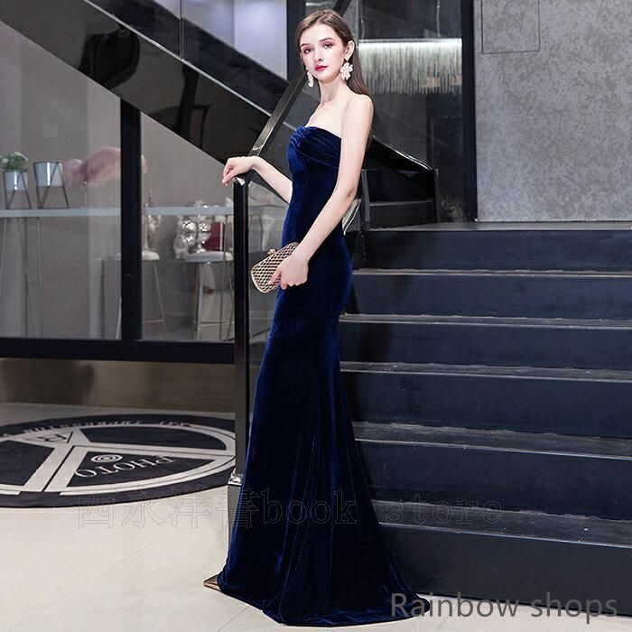 オシャレなリーフ柄のベア イブニングドレス♩.• オシャレなリーフ柄のベア イブニングドレス♩.•