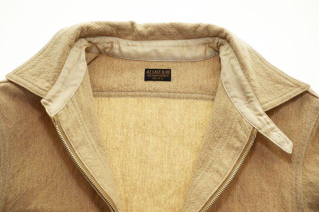 アンパスィ　ハーフジップジャケット ベージュ　Lサイズ アットラスト AT LAST＆CO WOOL HALF ZIP PULLOVER SHIRT SIZE