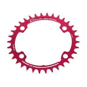SUGINO スギノ CY4-SHC CYCLOID SHC チェーンリング シマノ4アーム用 インナーギヤ 歯数:レッド/34T