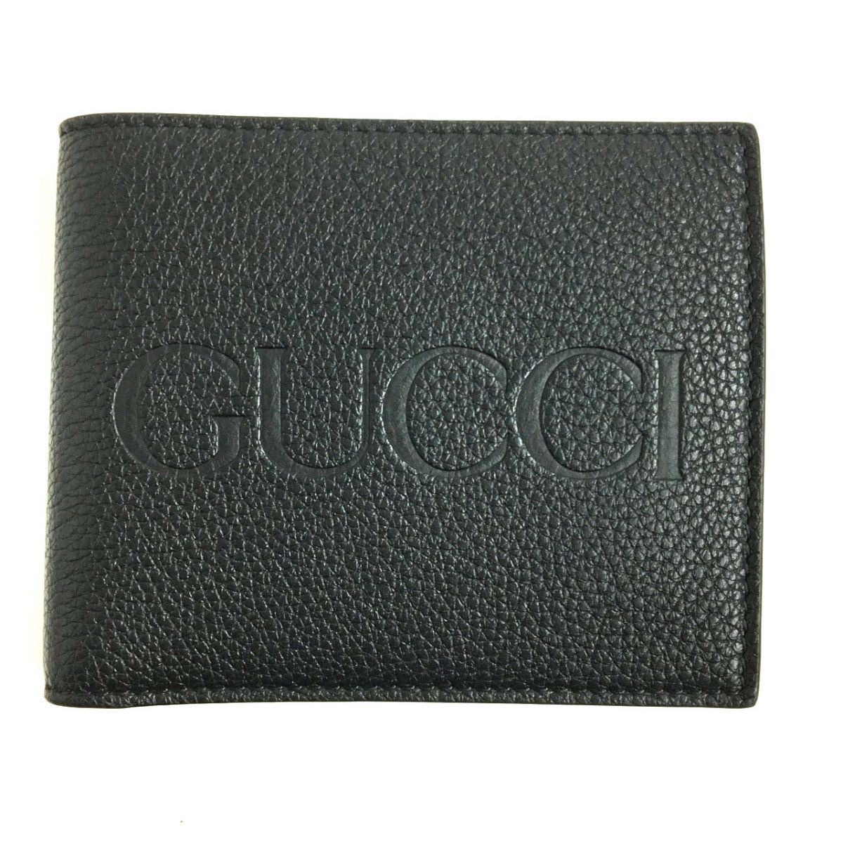 極美品▽GUCCI グッチ 658681 レザー エンボス ロゴコインウォレット/2