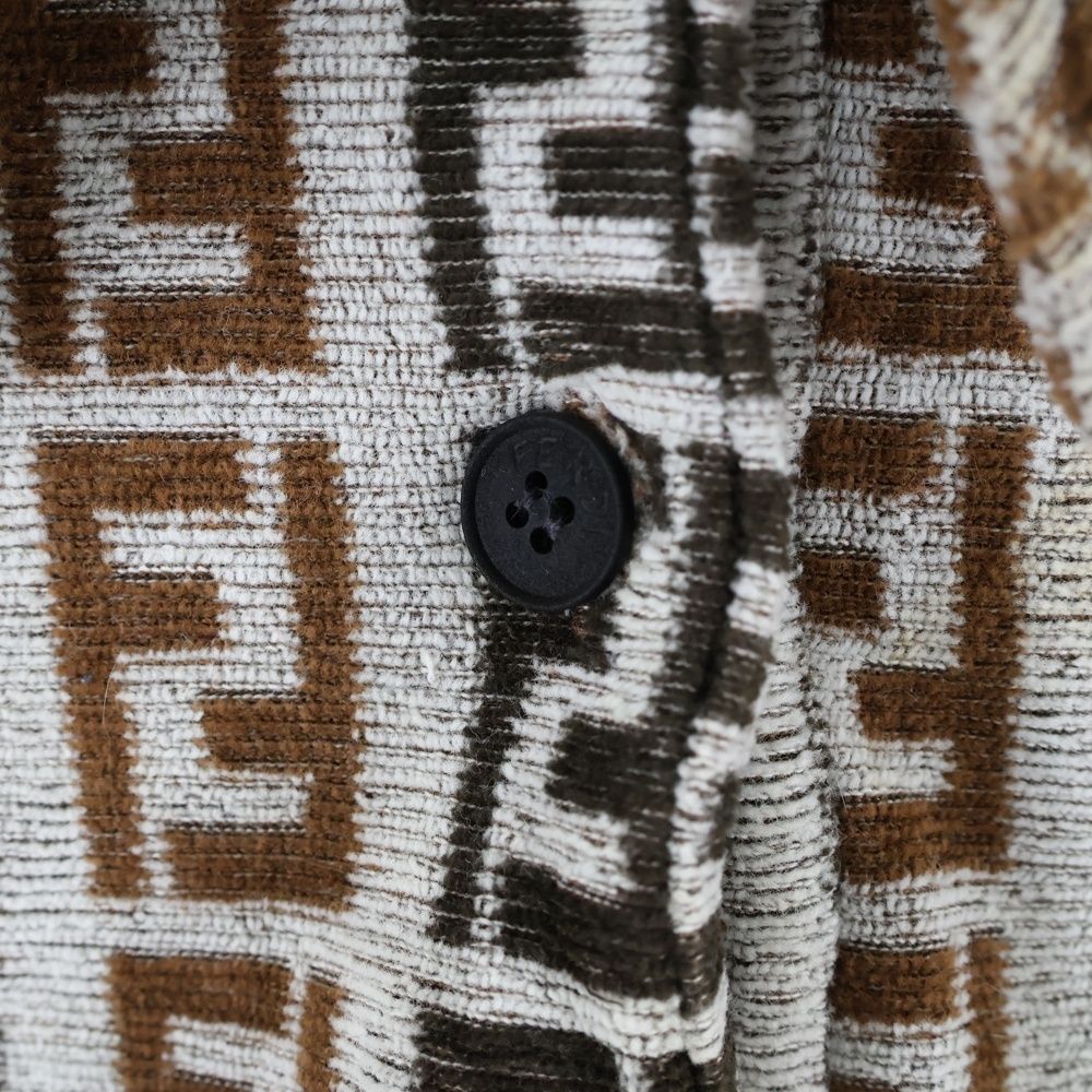 FENDI ヴィンテージ ズッカ柄 FF柄 パイル地 ポロシャツ FENDI (フェンディ) FFヴィンテージズッカ柄 パイル半袖