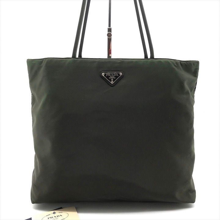 PRADA プラダ テスート ナイロン 三角 ロゴプレート ショルダー トート  