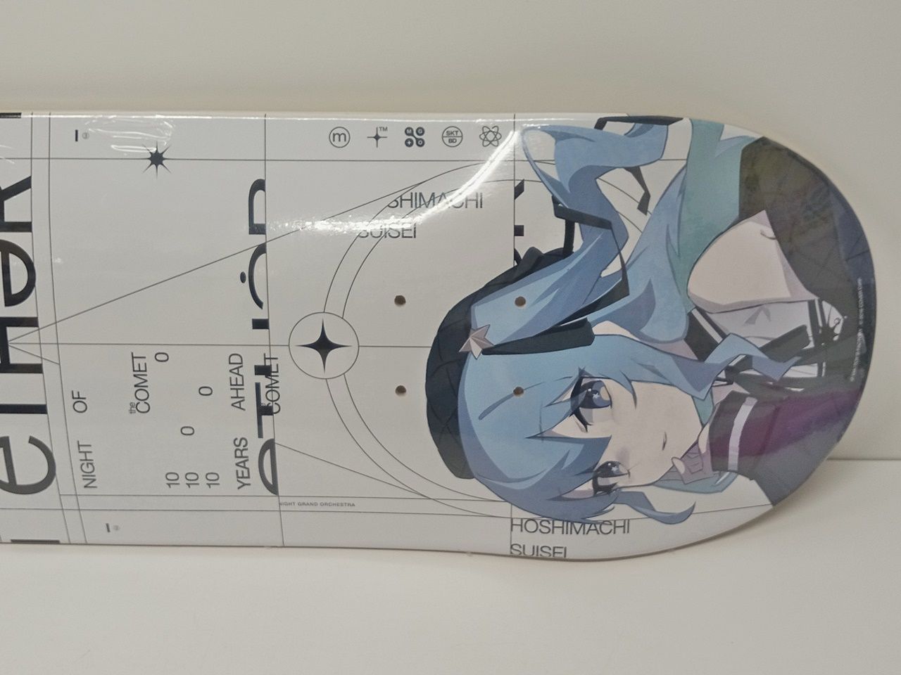 星街すいせい Midnight grand orchestra スケートボード 星街すいせいMidnight grand orchestraスケートボード白