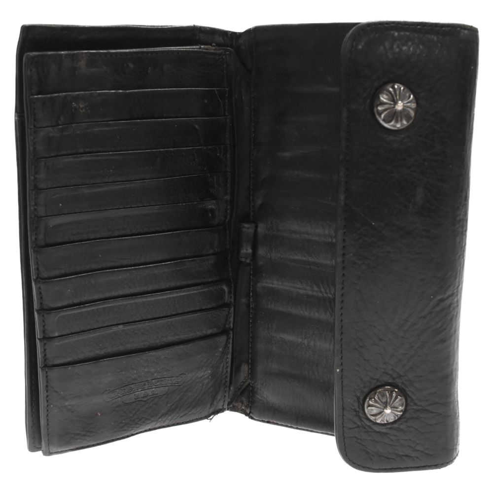 CHROME HEARTS WAVE クロスボールボタン 長財布 ウォレット CHROME