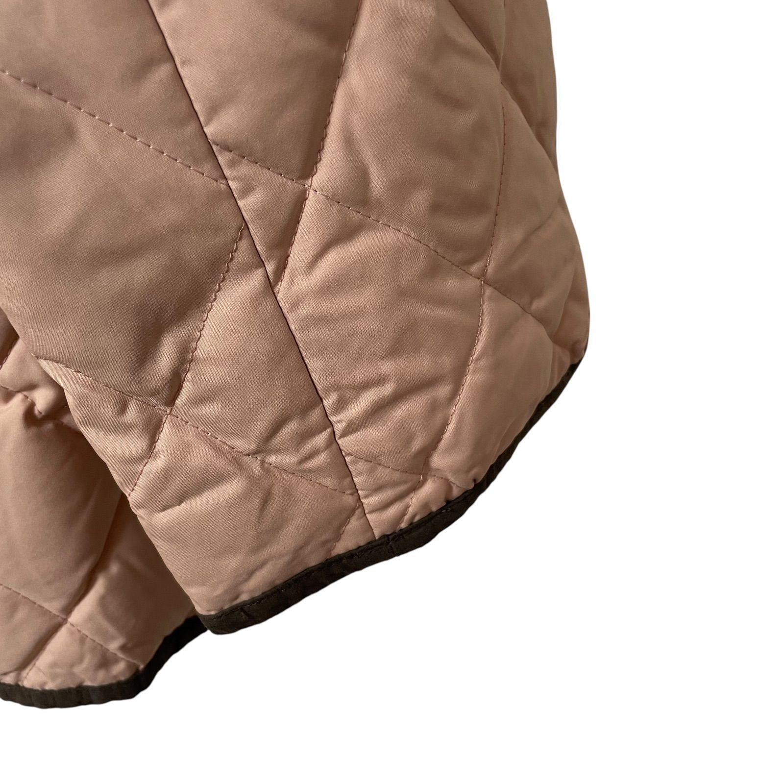 Z1513 Leilian レリアン キルティングダウンジャケット ピンクベージュ