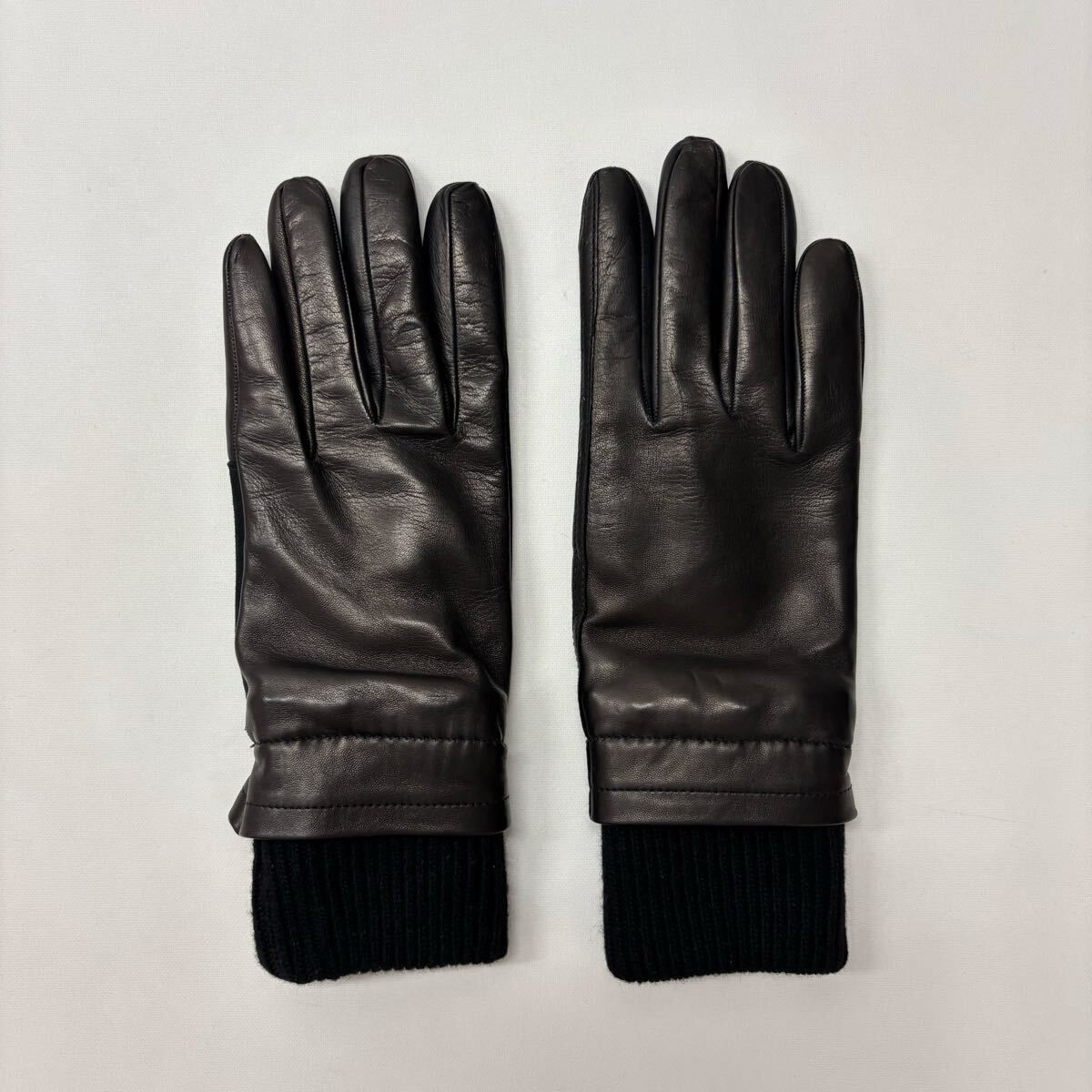 AMI アミ アレクサンドルマテュッシ レザー グローブ 手袋 BLACK ブラック サイズ 1 710-0050