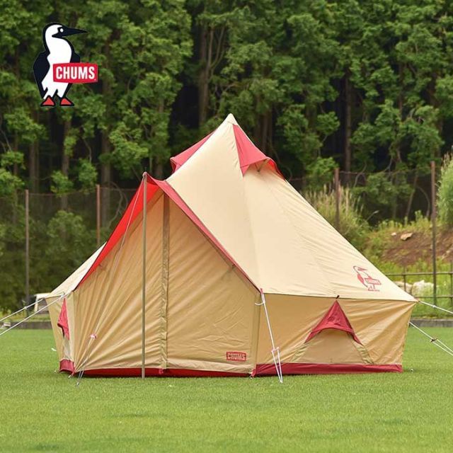 チャムス 4人テント Chums CH62-1702 Booby House 4 ブービーハウス 4 Beige|Red キャンプ アウトドア 230812