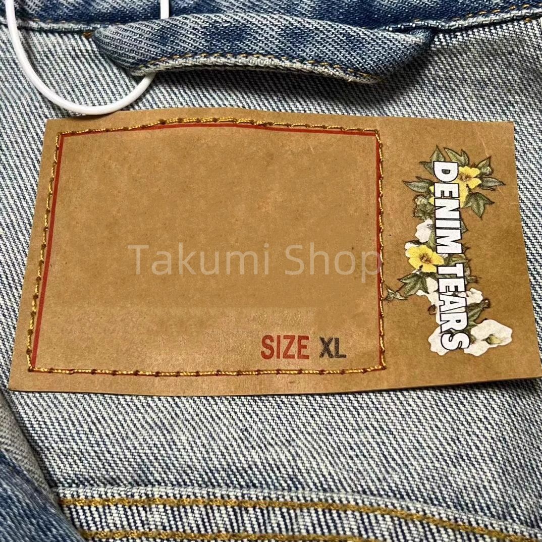DENIM TEARS 花柄プリント デニムジャケット XL - メルカリ