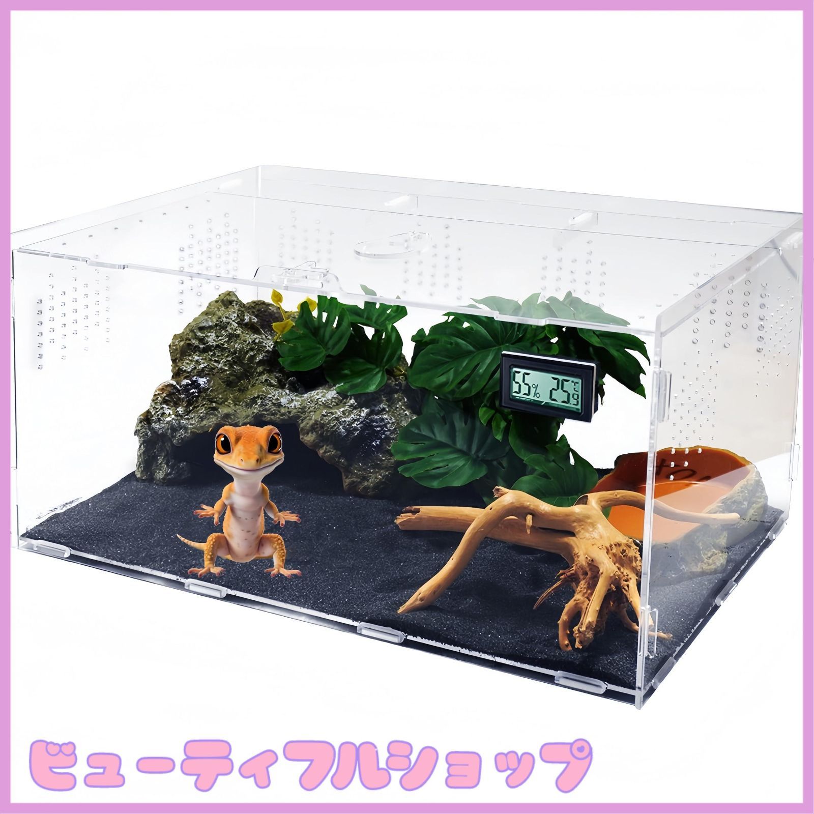 特価】Niesporek 爬虫類 ケージ トカゲ ケージ カナヘビ飼育
