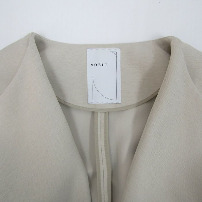 ノーブル ロングコート ガウン ノーカラーコート アウター レディース  