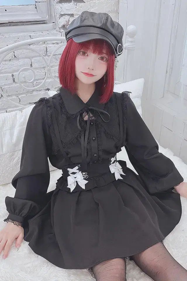 MAZ マズ ハートバックル リボン スカート