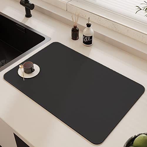 青松 NAGANORI水切りマット 食器 キッチン ソフト珪藻土 洗える 30*40cm 柔らかい 滑り止め ドライングマット 速乾吸水マット 食器乾燥マット スポンジワイプ 抗菌 消臭 速乾性 耐油性 隔熱 お手入れ簡単 30*40CM TYD002