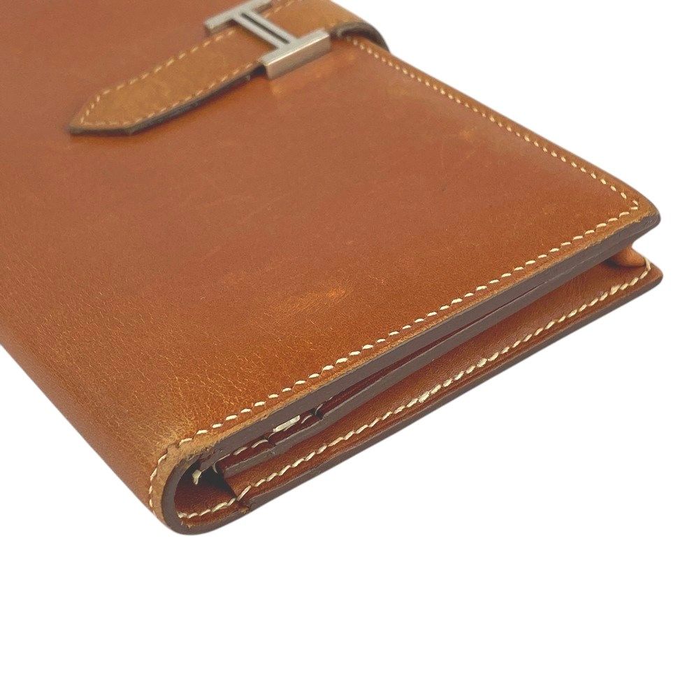 ■中古■　エルメス ベアンスフレ 長財布 ボックスカーフ ブラウン □L刻 【269943】8 HERMES - □中古□ エルメス ベアンスフレ 長財布 ボックスカーフ