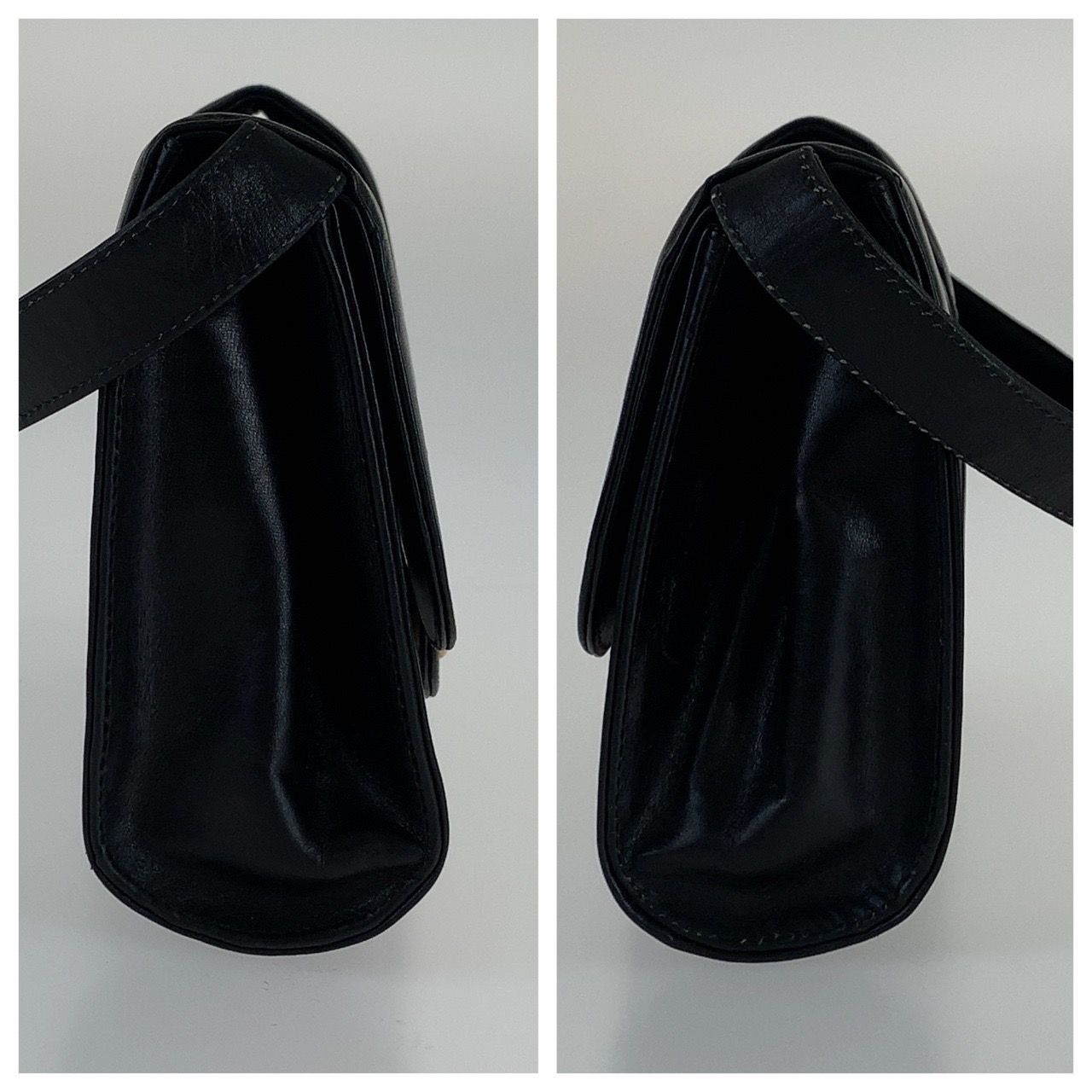 GUCCI グッチ ヴィンテージ オールドグッチ ブラック 黒 ゴールド金具 