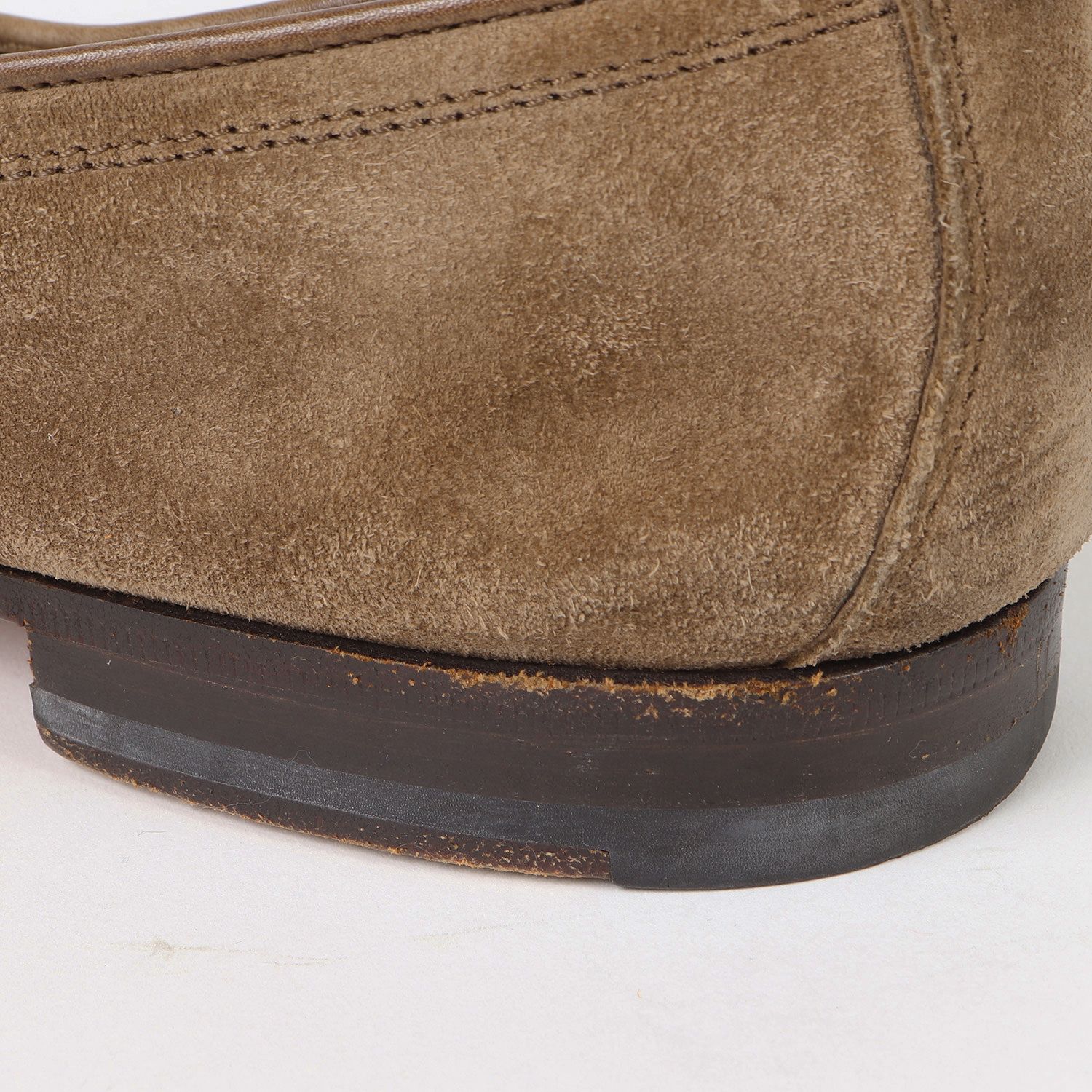 SANTONI サントーニ ダブルモンク ストラップ スウェード コンビ ローファー CARLOS カルロス シューズ ベージュ 8 イタリア製  ブランド