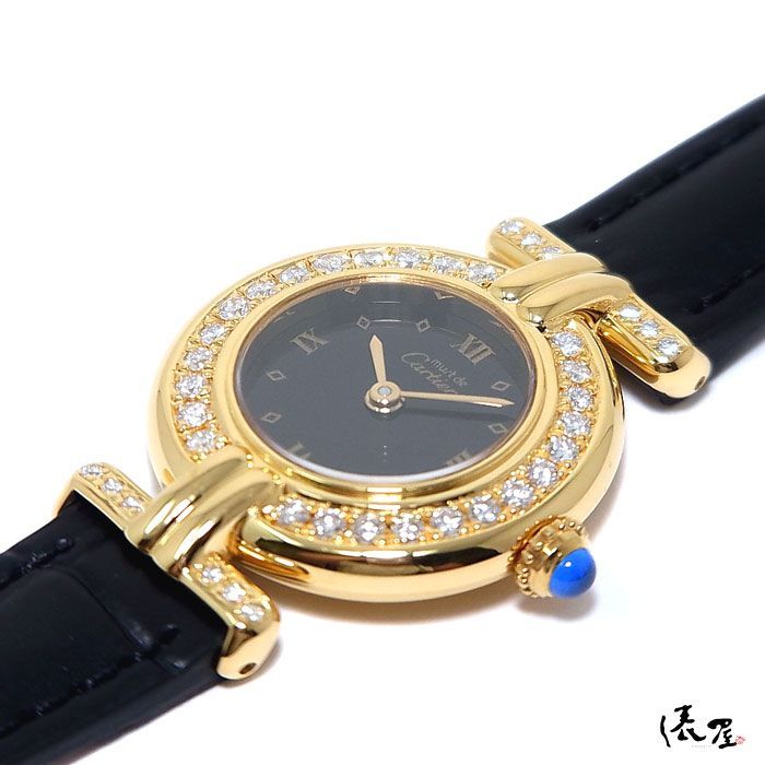 美品 カルティエ マスト コリゼ ブラック Cartier Cartier カルティエ マストコリゼ ブラック文字盤 クォーツ
