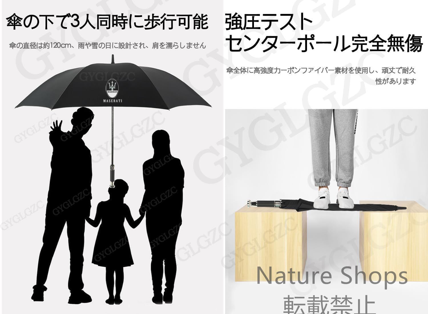 新品未使用】マセラティ 折りたたみ傘 ☆車用☆ 晴雨兼用 紫外線