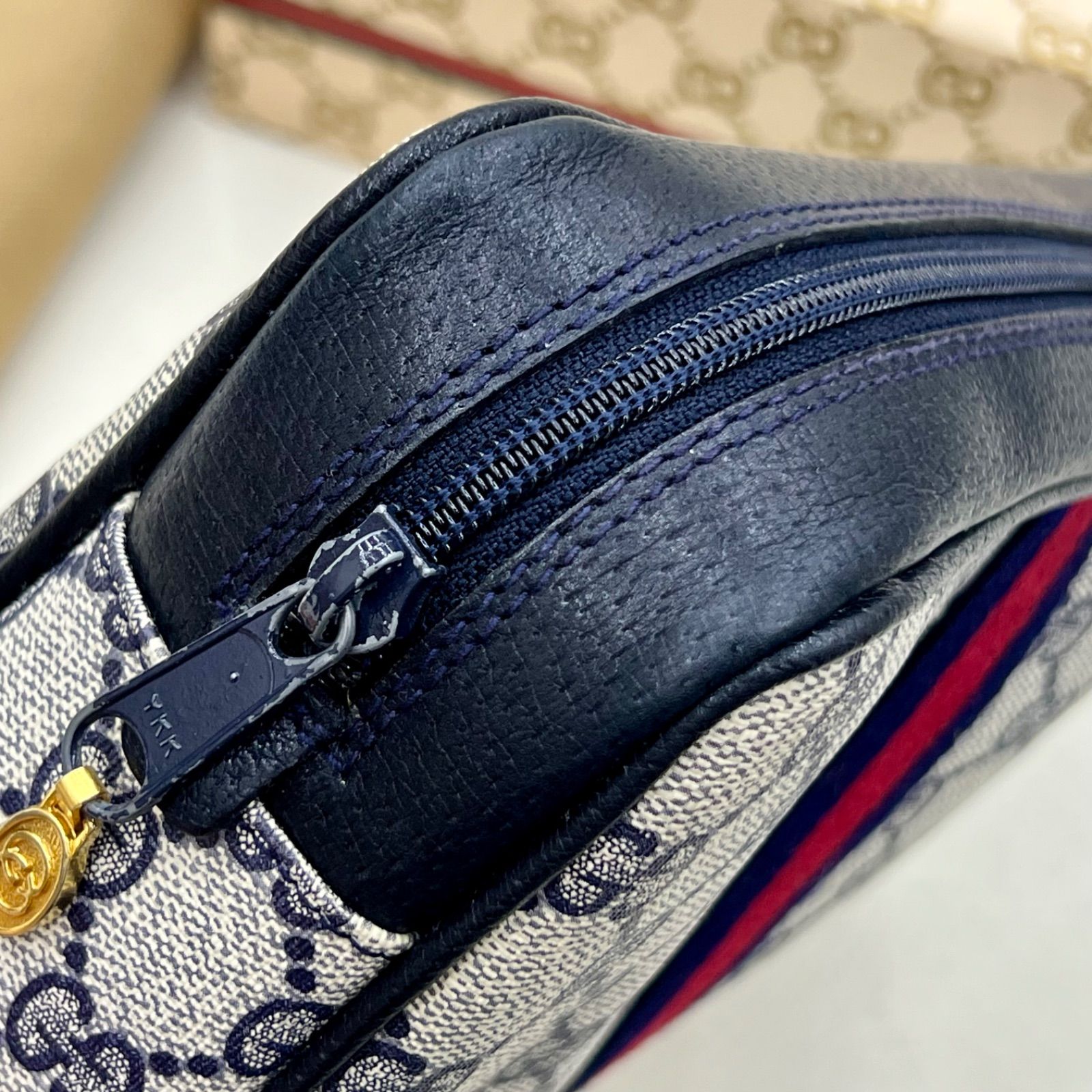 ランクB】OLD GUCCI クラッチバッグ シェリーライン GGスプリーム