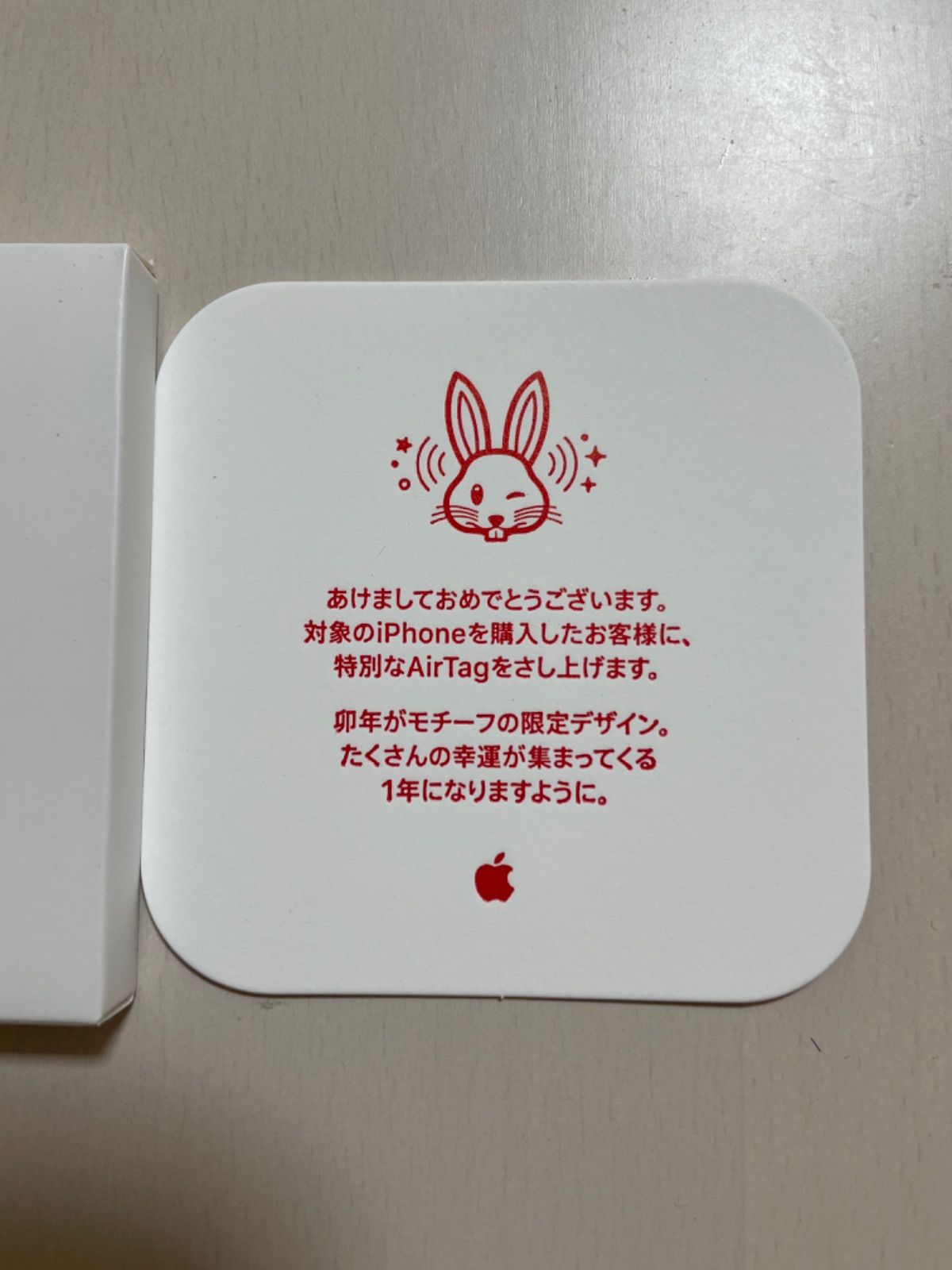 2個セット【Apple 初売限定】うさぎAir Tag エアタグ アップル 直営 