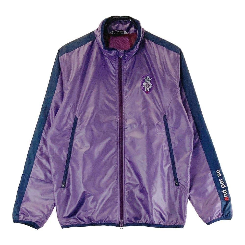 サイズ：L AND PER SE アンパスィ ジップジャケット ドット柄 ネイビー