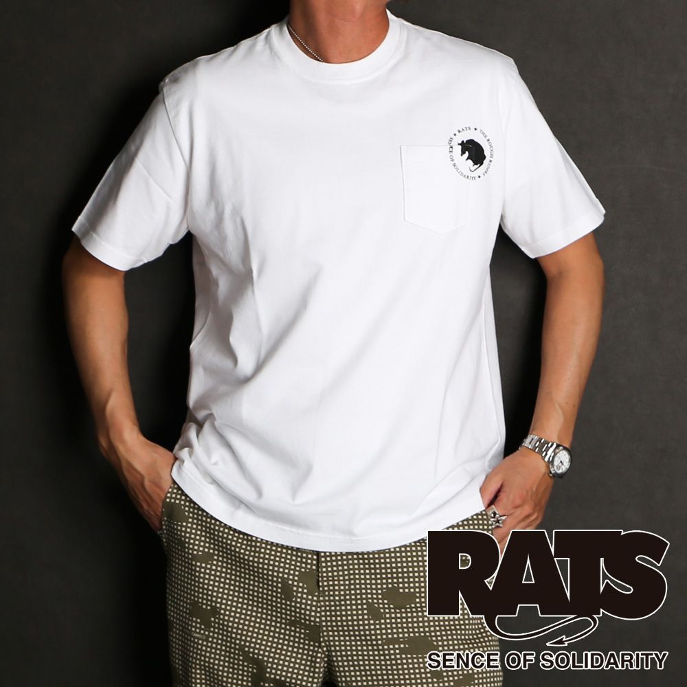 【RATS/ラッツ】CIRCLE POCKET TEE - WHITE / Tシャツ / 24'RT-0601【メンズ】【送料無料】