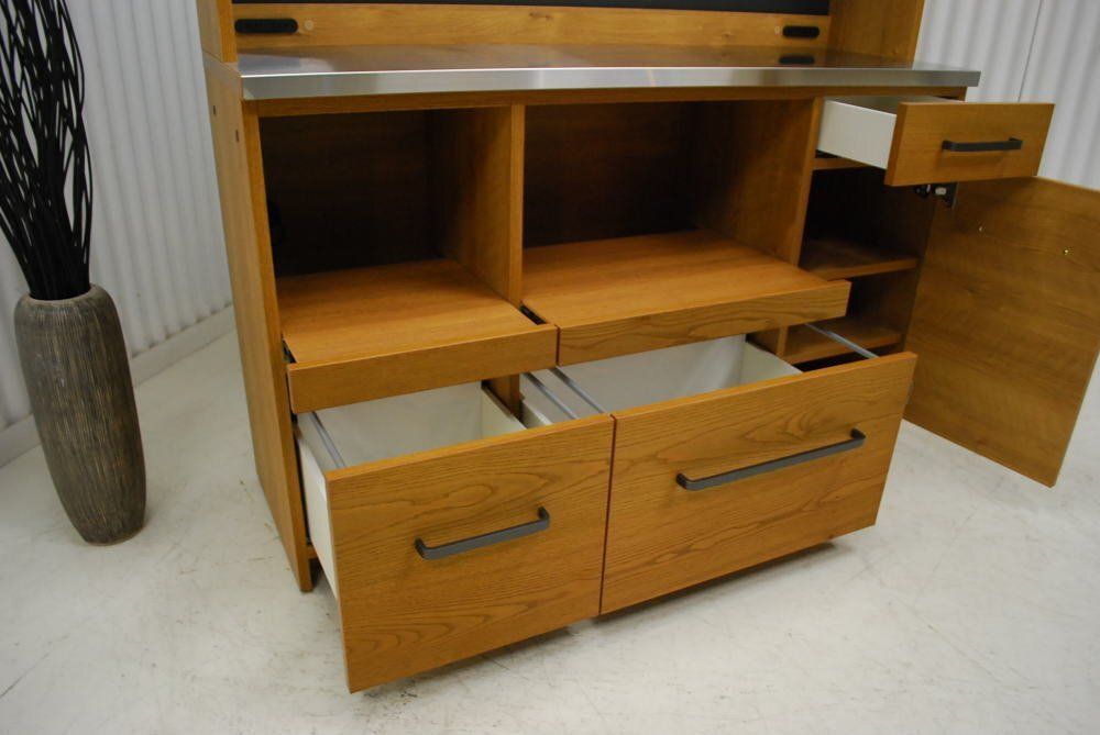 クラシックな アウトレット 現品限り 大 展示品 一部送料無料 １４０幅 キッチンボード 食器棚 高品質 オーク材 マグネット 北欧調モダン 焦点のあった