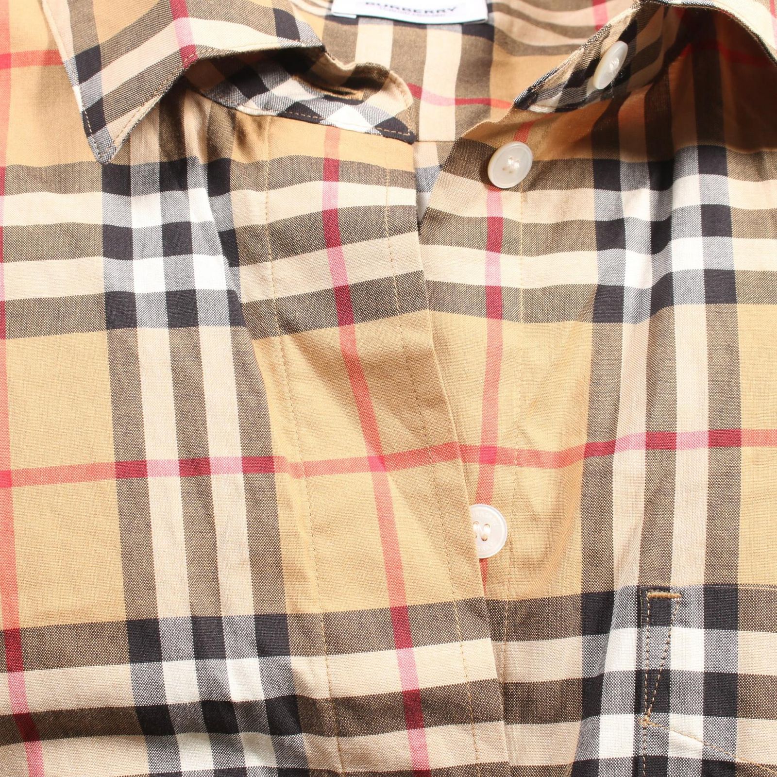 バーバリー BURBERRY ワンピース ノバチェック ベージュ コットン