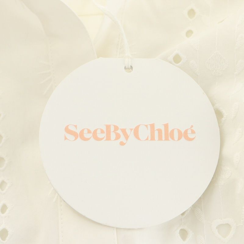 シーバイクロエ SEE BY CHLOE 22SS シャツワンピース ひざ丈 7分