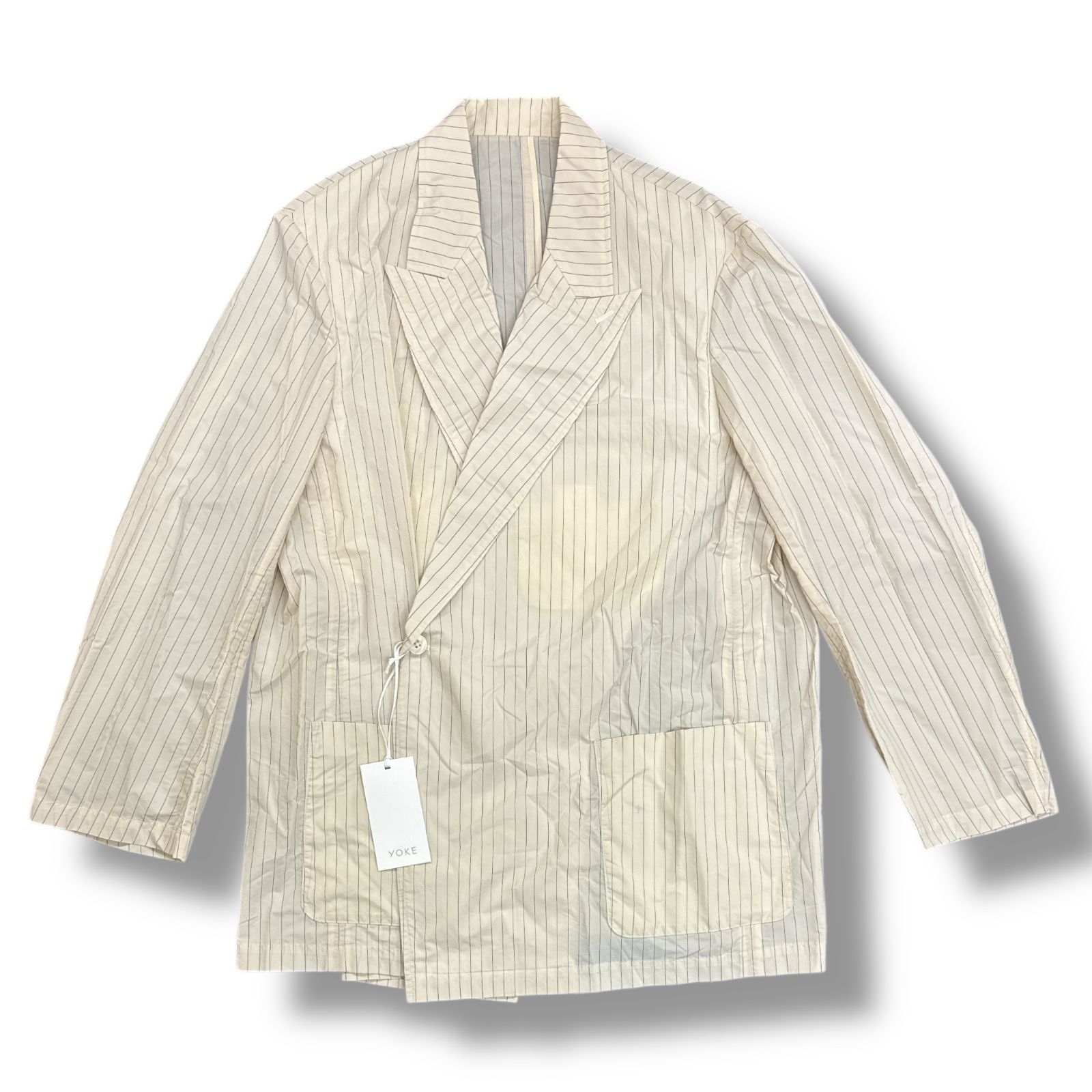 参考上代59400円 未使用品 YOKE 24SS STRIPE DOUBLE JACKET 参考上代59400円 未使用品 YOKE 24SS STRIPE DOUBLE JACKET