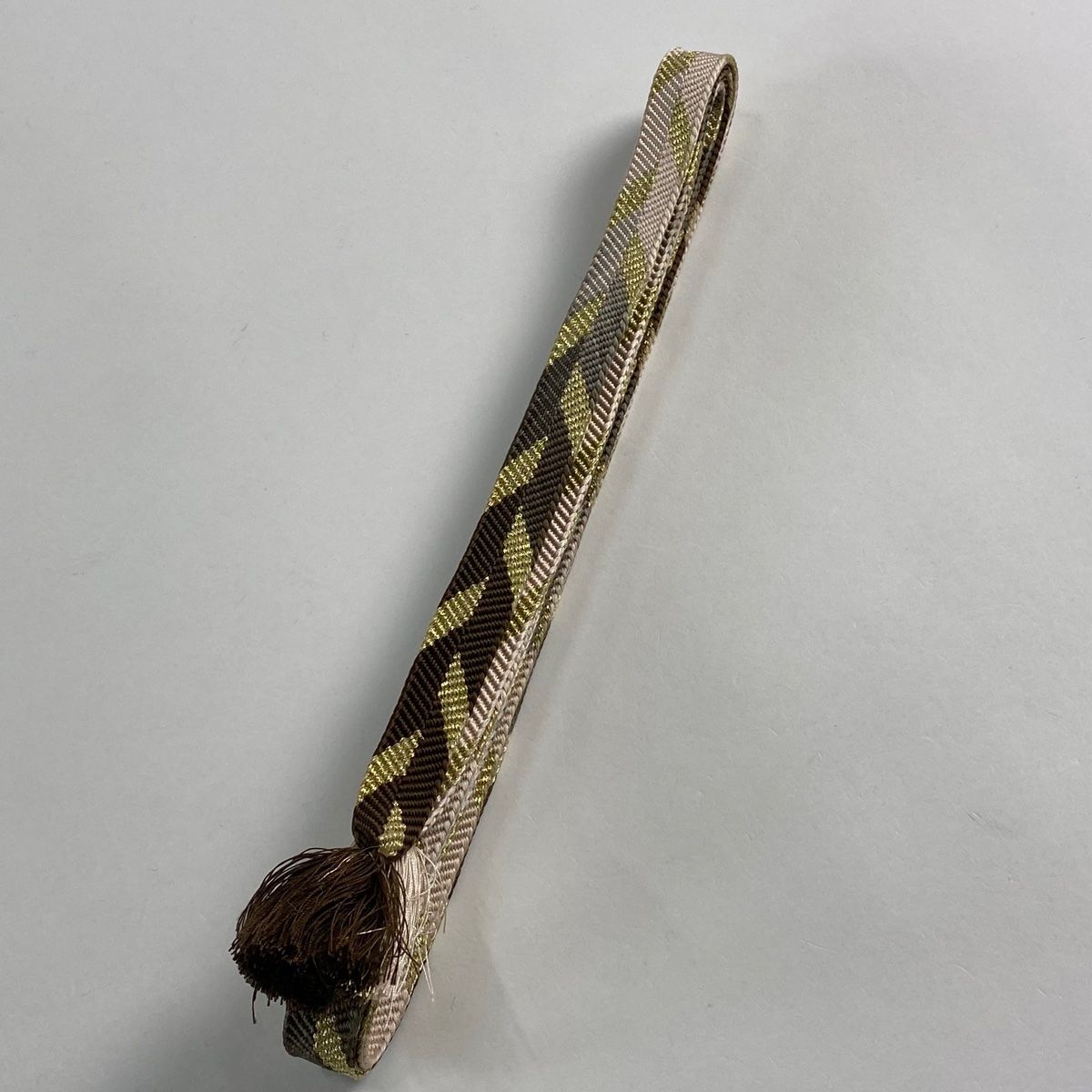 帯締め 無形文化財 有職組紐 道明 幾何学 金糸 薄ピンク 正絹 和装小物