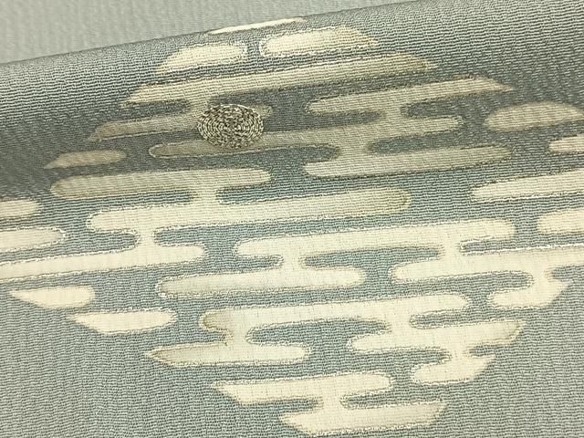 平和屋着物▽訪問着 単衣 駒刺繍 菱文 銀彩 三越扱い