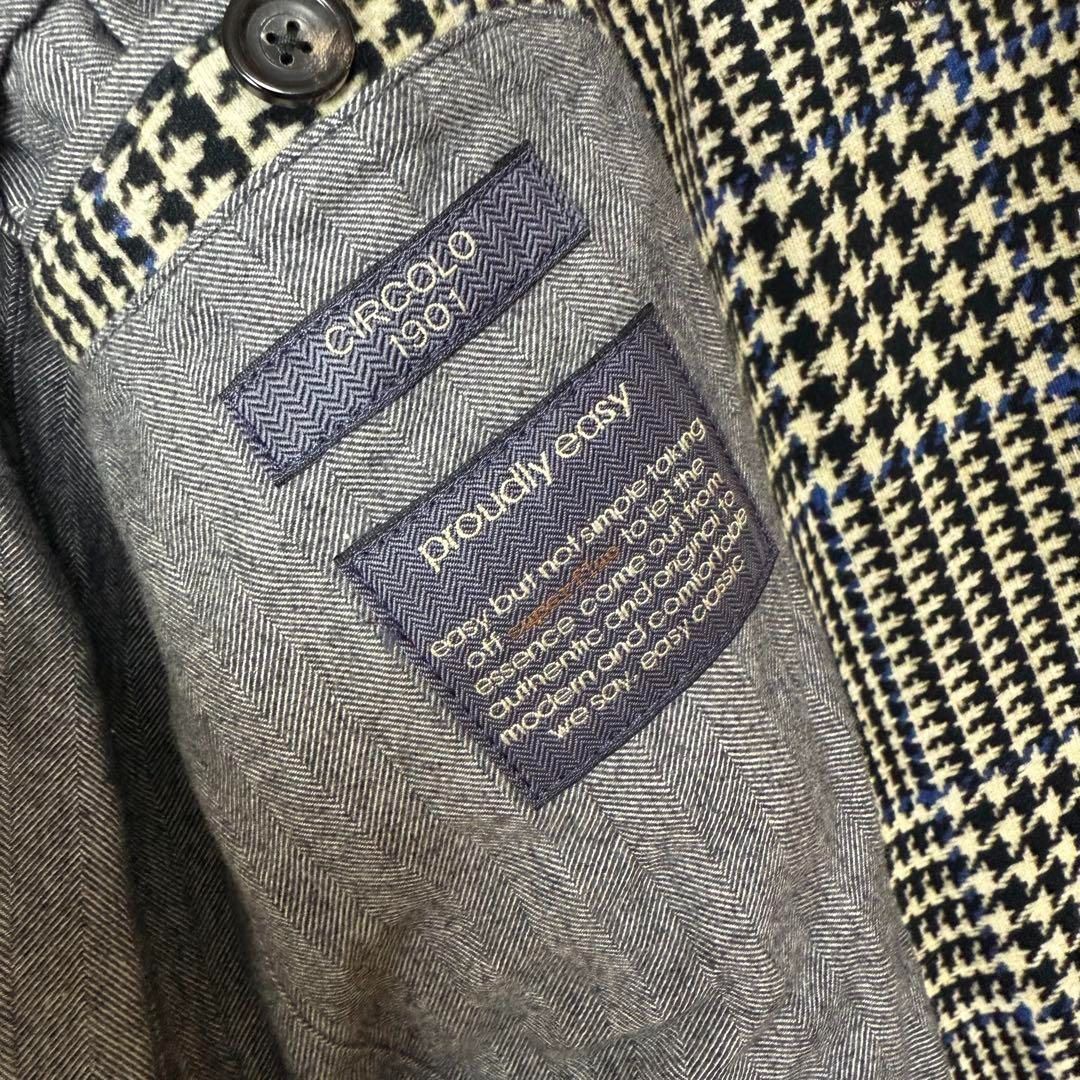 極美品 CIRCOLO1901 グレンチェック 定番ジャージー生地 ステンカラー