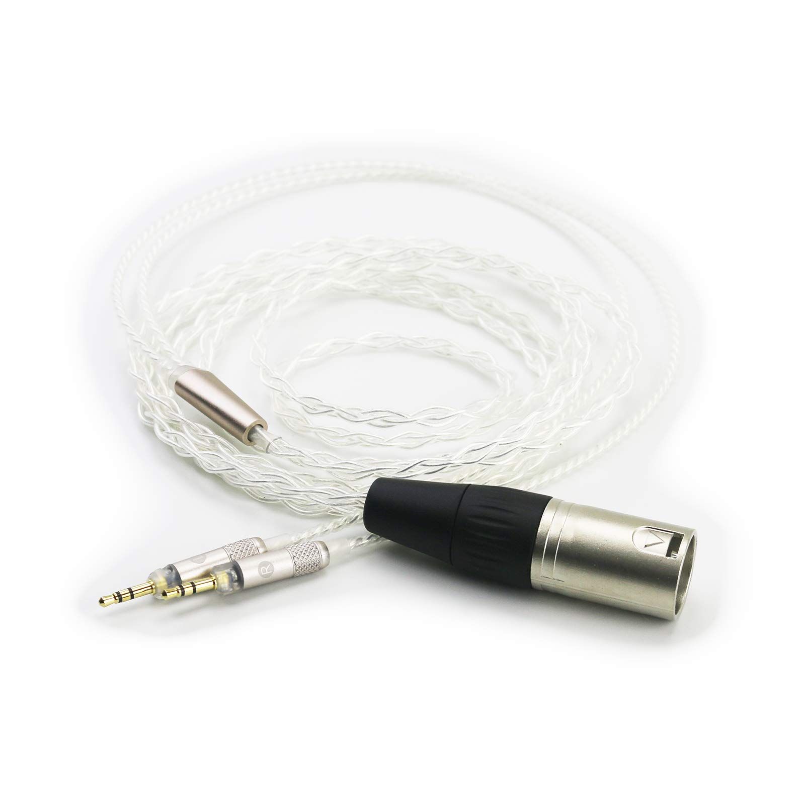 NewFantasia 4ピンXLRバランスオスHiFiケーブル Audio-Technica ATH-R70xプロフェッショナルヘッドホンシルバーメッキオーディオアップグレードケーブル対応