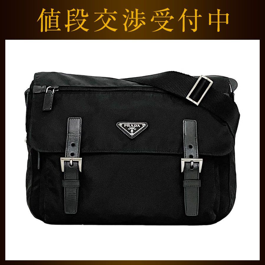 美品】PRADA プラダ ショルダーバッグ テスート NERO 正規品