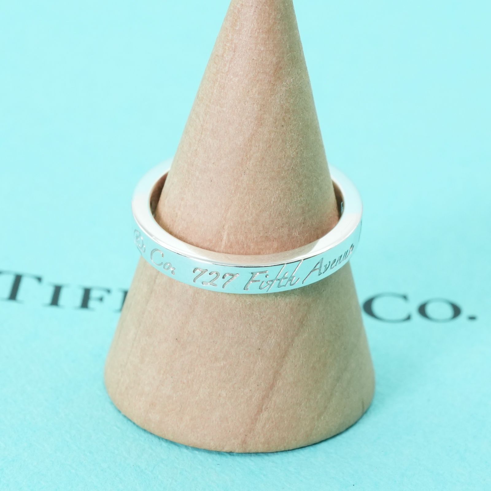 極美品10号 ティファニー ノーツ ナロー シルバー リング/25-312S