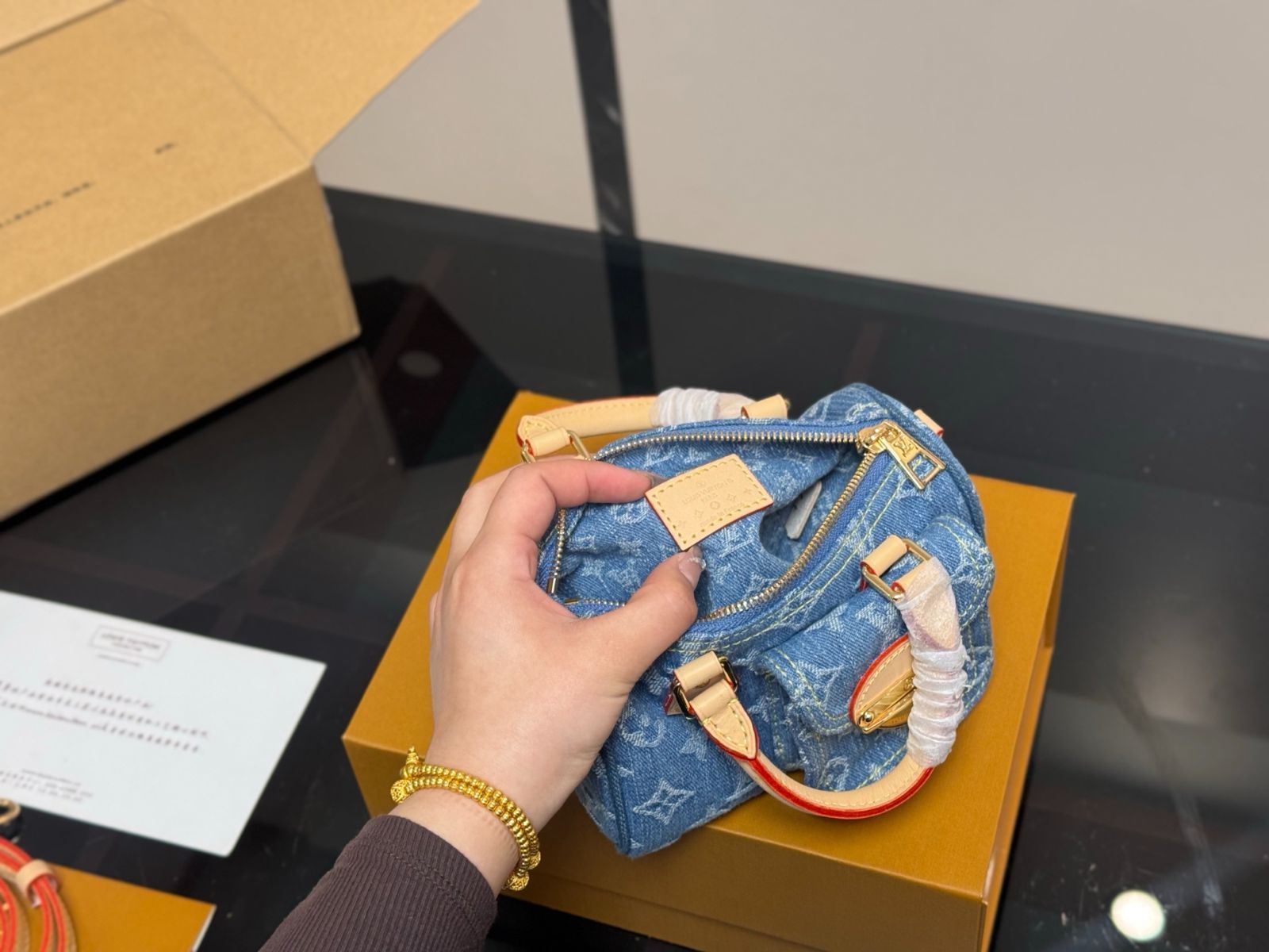 今日特価】Louis Vuitton Nano Speedy Denim ルイ ヴィトン