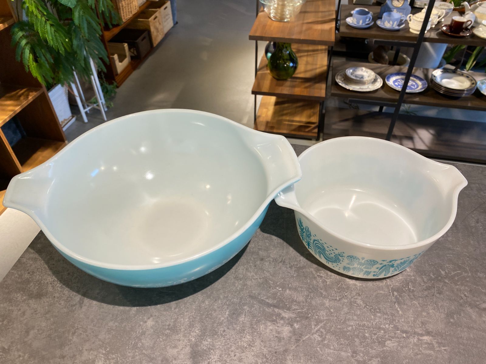 古伊万里 染錦 輪花鉢 2つ トコヒカ 東な6-0624① 古伊万里 染錦 輪花