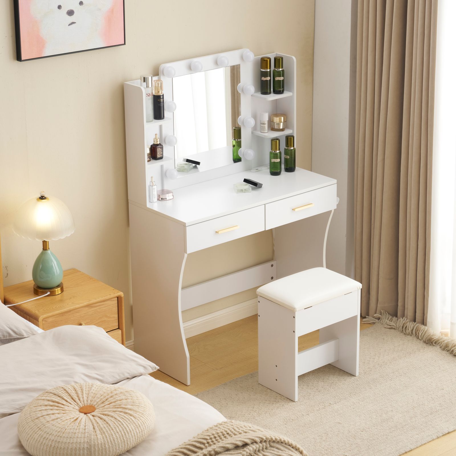 鏡台 ライト付き