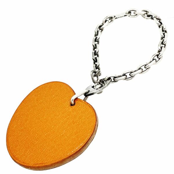 エルメス キーホルダー フルーツ ポルト クレ レザー 革 オレンジ HERMES アプリコットチャーム 果物 チャーム バッグチャーム キーチャーム キーリング ブランド小物 き FRUITS PORTE CLES