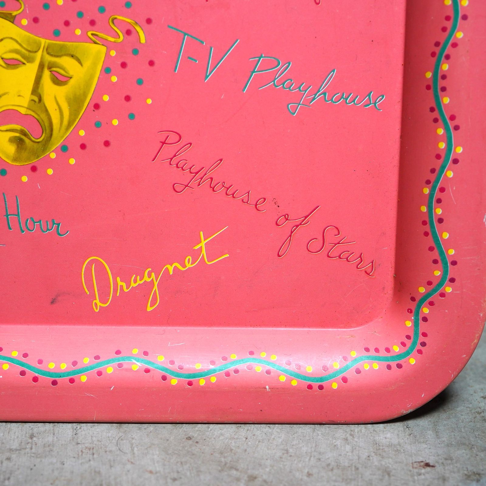 1950 s トゥーフェイス メタルトレイ ヴィンテージ ビンテージ ガレージ アメリカ雑貨 ATMAENTERPRISE_COM