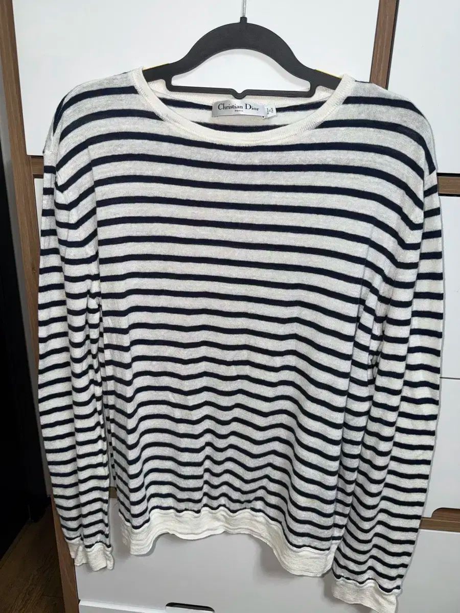 クリスチャン ディオール ストライプ ニット 長袖Tシャツ