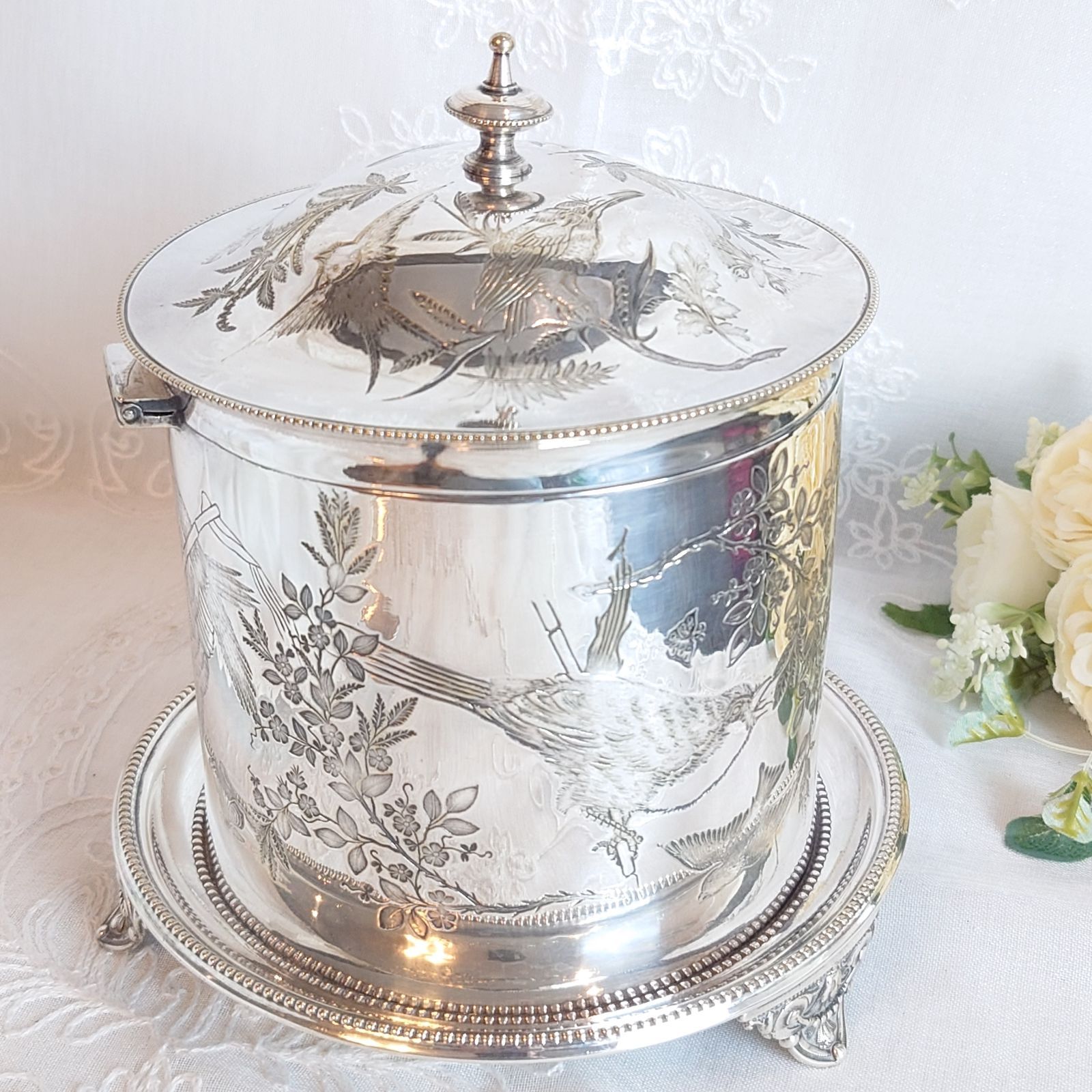 レア　イギリスアンティーク　ビスケットジャー イギリスアンティーク ビスケットクッキージャー 【公式通販】