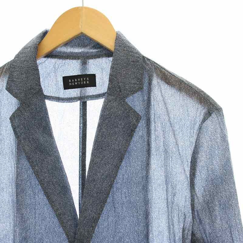 出雲美品✨バーニーズニューヨーク テーラードジャケット アンコン ネイビー バーニーズニューヨーク BARNEYS NEW YORK シャツジャケット