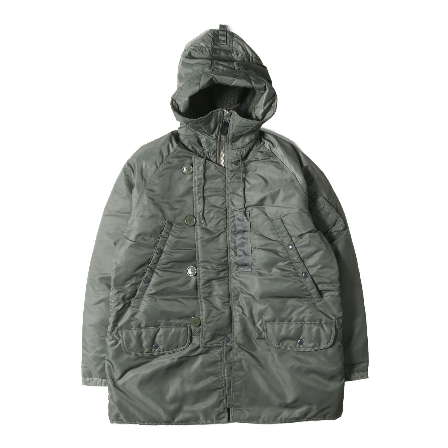 BEAMS ビームス ジャケット サイズ:L N-3B PRIMALOFT ダウンジャケット (11-18-1193-139) / BEAMS PLUS セージグリーン アウター ブルゾン コート【メンズ】