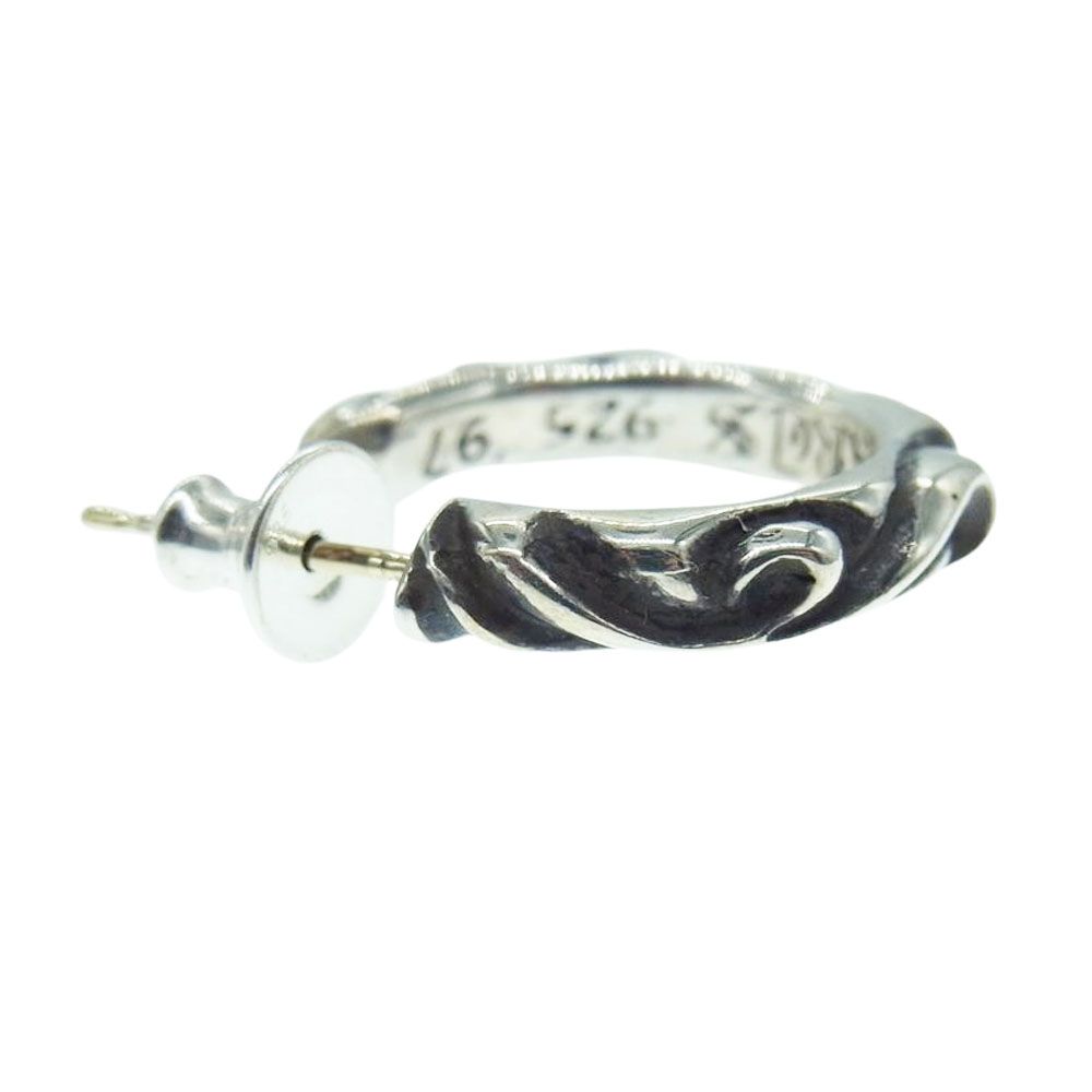 値下げしました！　クロムハーツ　フープスクロールピアス　中古 CHROME HEARTS クロムハーツ（原本無） HOOP SCROOL SML スクロール