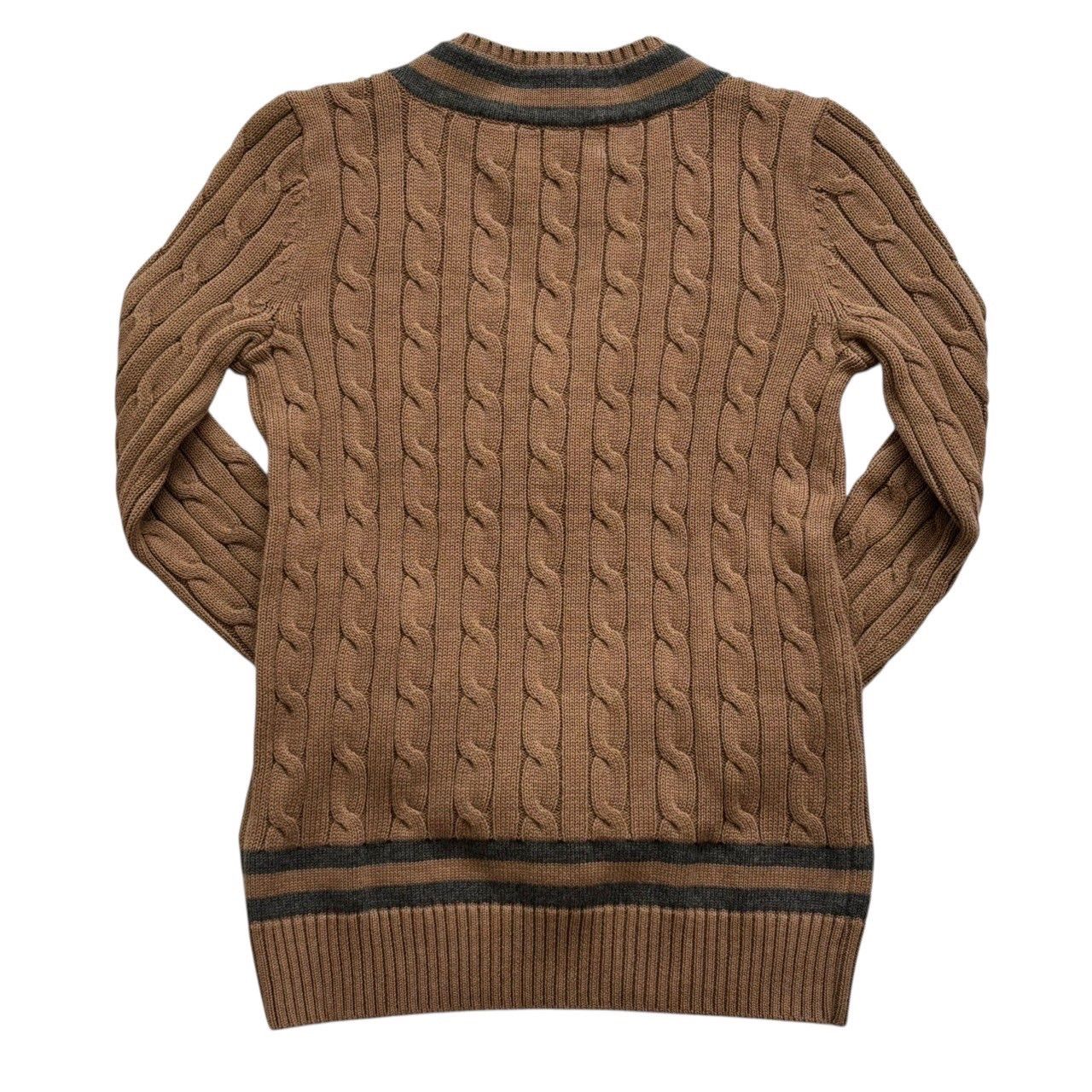 【新品・未使用】ラルフローレン セーター Ralph Lauren ラルフローレン ニットセーター 茶 グレー V