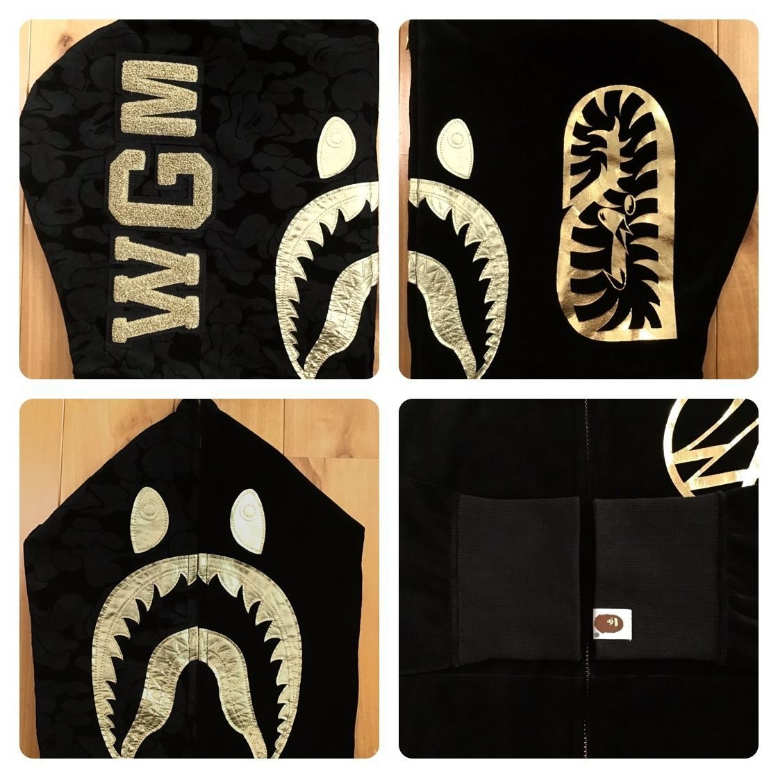 24karats × BAPE ベロア シャーク パーカー セットアップ Sサイズ