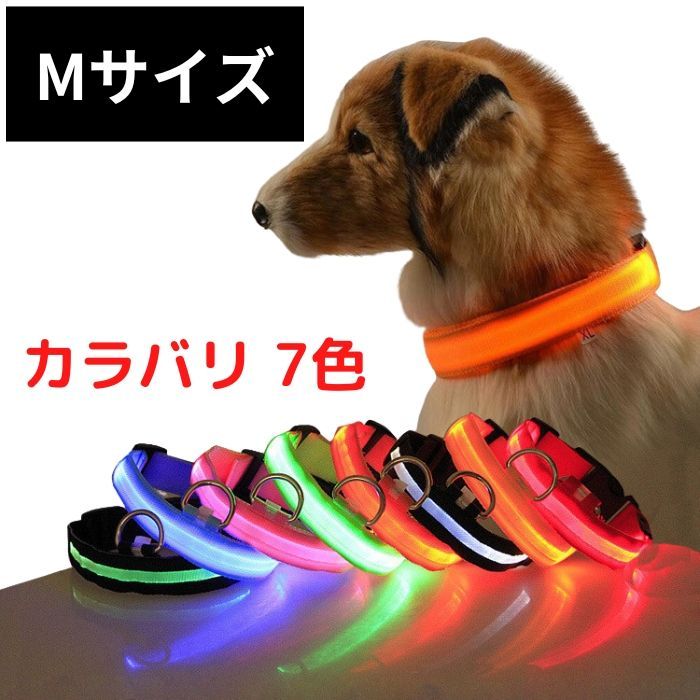 首輪 ライト 緑 お散歩 LED 夜 犬 光る ペット 点滅 安全